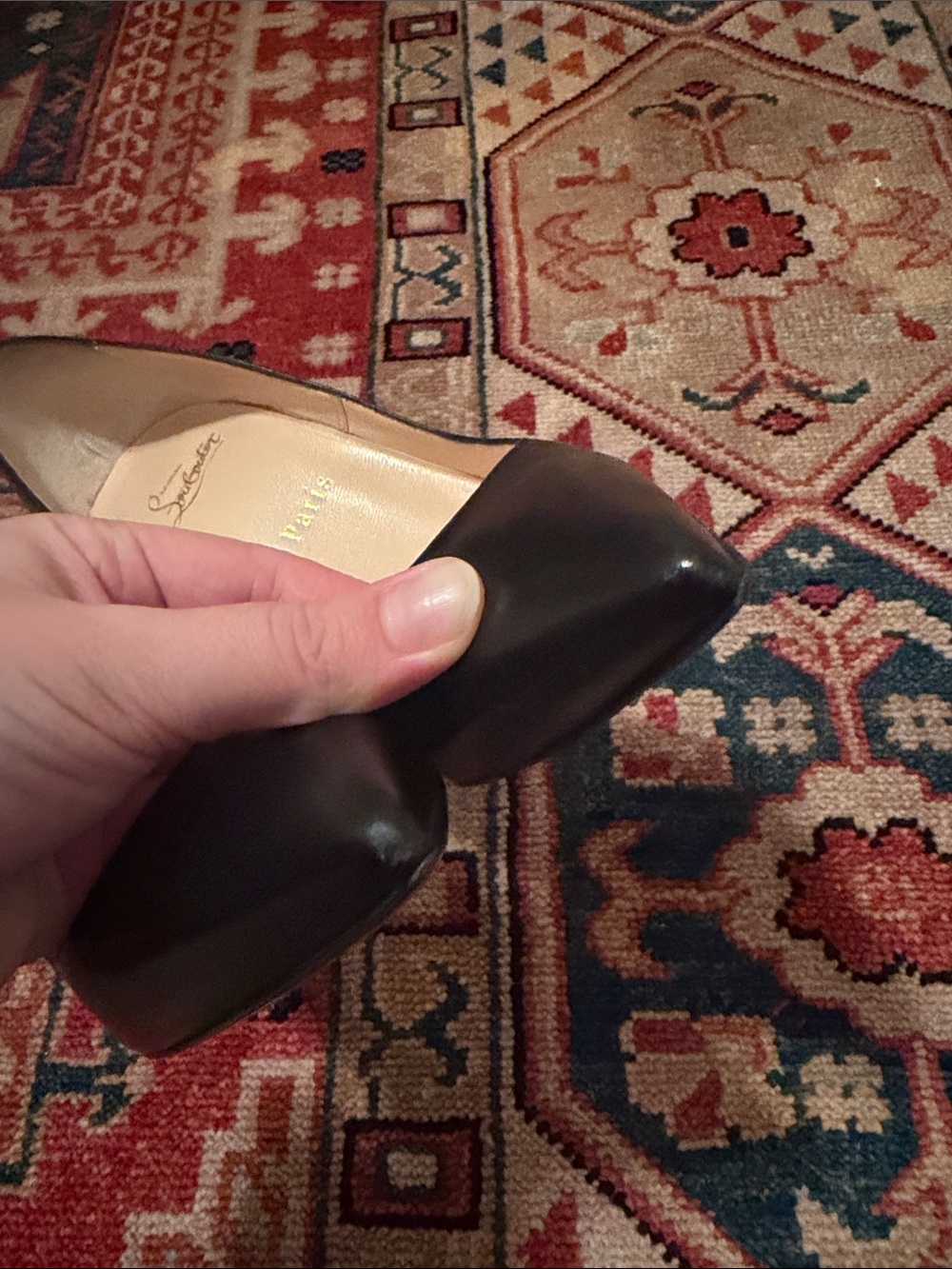 Black Pointed Leather Pumps - Picture 5 of 9